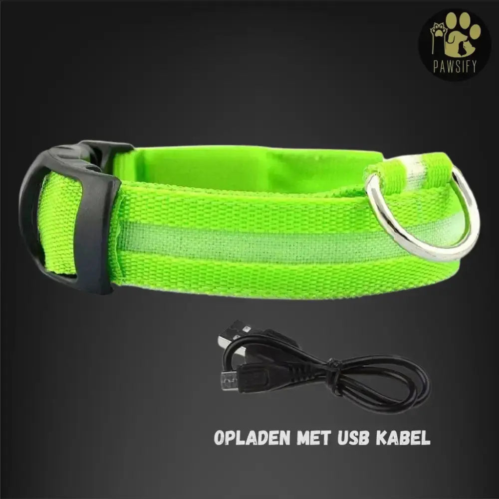 Brightbuddy Led Halsband opladen met usb kabel