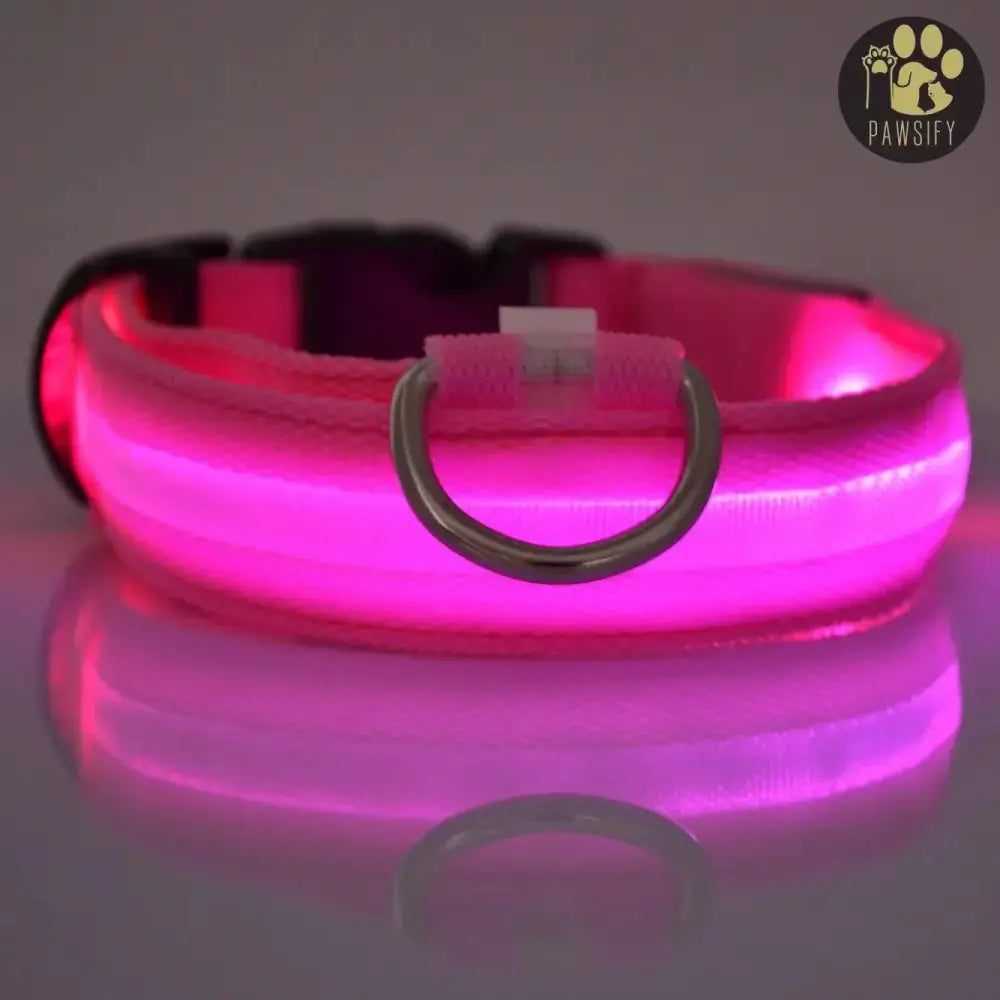 Brightbuddy Led Halsband voor hond kleur roze