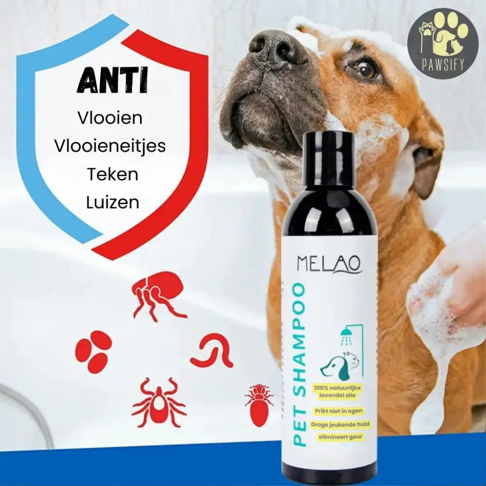 Bubbleclean Shampoo Hond of Kat anti-vlooien teken en luizen